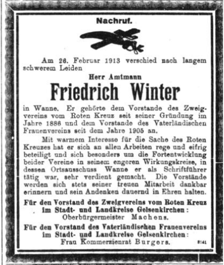 Datei:Gelsenkirchener Zeitung 49 (1.3.1913) 50. Winter Nachruf 1.png