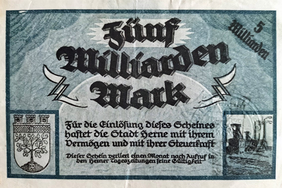 Datei:Notgeld Stadt Herne um 1923 5 Milliarden 1.jpg