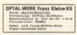 Logo OPTAL-Werk Franz Kleine KG †