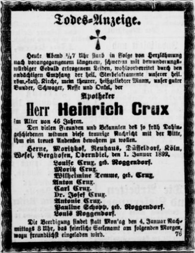 Datei:Westfälisches Volksblatt Crux Heinrich-Todesanzeige 04.01.1892.jpg