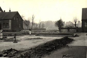 Baustelle Sodinger Straße im November 1956