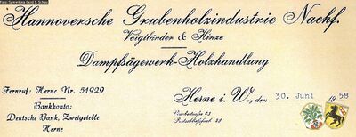 Logo Hannoversche Grubenholzindustrie Nachf. Voigtländer & Hinze