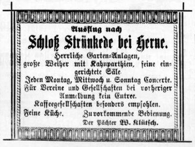 Anzeige aus der Castroper Zeitung 1902.