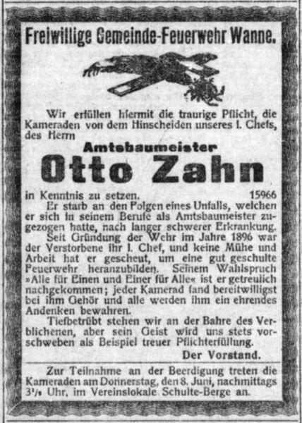 Datei:Gelsenkirchener Zeitung (7.6.1905) Otto Zahn.jpeg