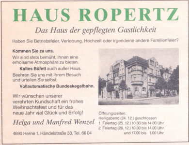 Werbeanzeige aus dem Sodinger Rundblick 147/1983
