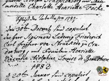 Auszug aus dem Trauregister Xanten