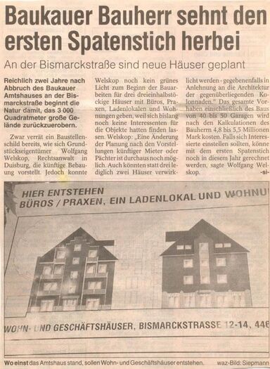 WAZ vom 24.07.2001, Bild Siepmann