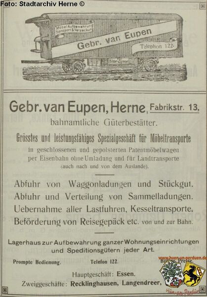 Datei:Anzeige Gebr. van Eupen, 1912.jpg