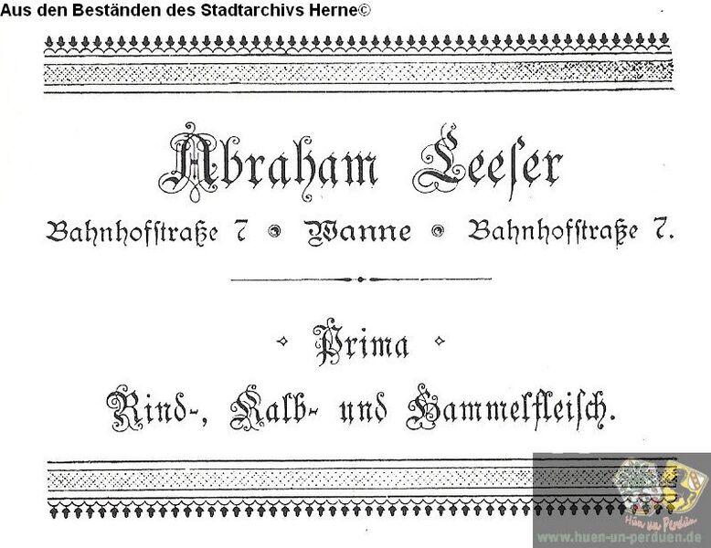 Datei:Anzeige der Metzgerei Leeser.jpg