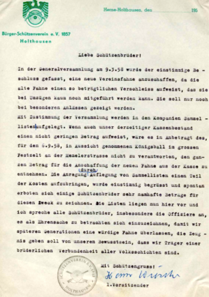 BSV Holthausen Bitt-Brief 1955 Sammlung Werner Ruthe.png
