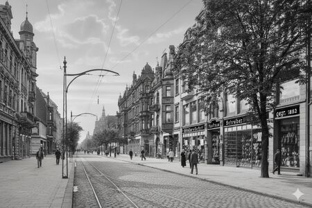 Die Bahnhofstraße kurz nach 1913