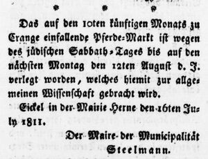 Bekanntmachung des Bürgermeisters Steelmann, 1811.jpg
