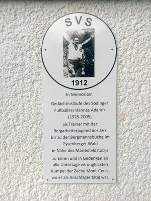 Bergmannsbuche Hännes Adamik Gedenktafel SV Sodingen Marcus Schubert 20170623.jpg