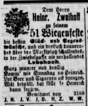 Bochumer Kreisblatt (09.03.1895) Zwiebelgasse Zweihoff.png
