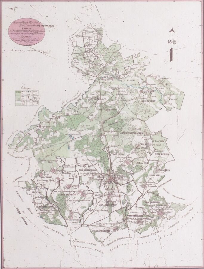 Charte (Karte) Gemeinde Castrop, 1826-27.jpg