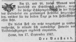 Dortmunder Anzeiger (18 9 1847) 34 Dortmund-Schützenfest-Herne.png