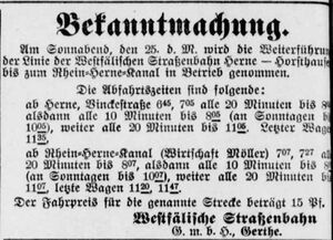 Dortmunder Zeitung 87 (24 7 1914) 370 Westfälische Straßenbahn.jpg