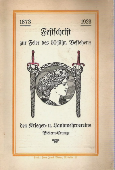 Festschrift Landwehrverein Crange 1923-Titel.png