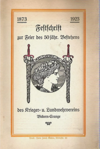 Datei:Festschrift Landwehrverein Crange 1923-Titel.png