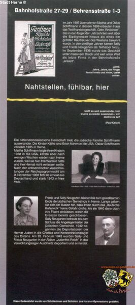 Datei:Gedächtnistafel Bahnhofstraße 27-29 u. Behrensstraße 1-3.jpg