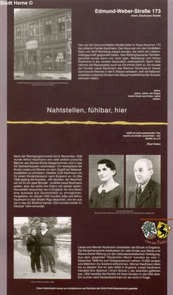 Datei:Gedächtnistafel Edmund-Weber-Straße 173 ehem. Bochumer Straße.jpg