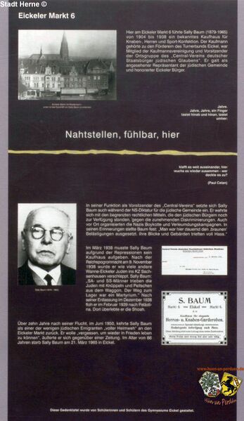 Datei:Gedächtnistafel Eickeler Markt 6.jpg