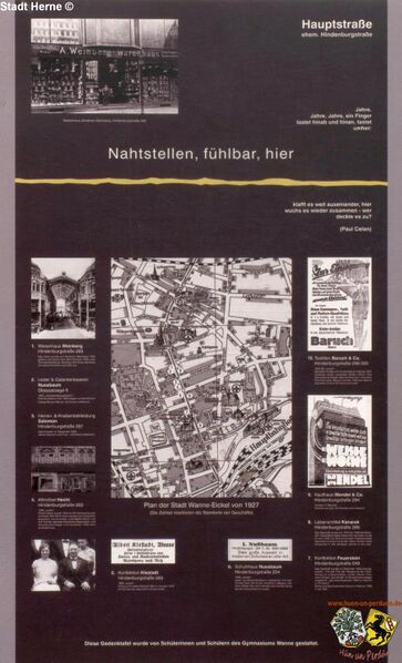 Datei:Gedächtnistafel Hauptstraße ehem. Hindenburgstraße.jpg