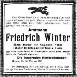 Gelsenkirchener Zeitung 49 (28.2.1913) 49-Winter-Todesanzeige.jpg
