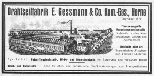 Anzeige im Herner Adressbuch 1926.