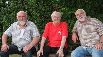 Gruppenbild: Johannes Borg, Gerd E. Schug und Josef Borg.