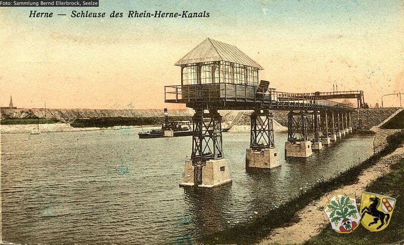 Datei:Herne Schleuse des RHK Sammlung Bernd Ellerbrock oJ.jpg