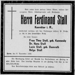 Herner Anzeiger (09.11.1939) Ferdinand Stall.jpeg