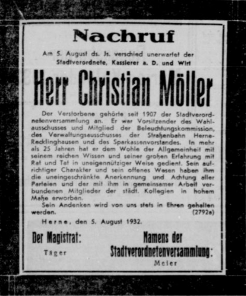 Datei:Herner Anzeiger 27 28 (6.8.1932) Möller-Nachruf.png
