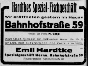 Herner Anzeiger 7 (1930) Fischgeschäft Hardtke.png