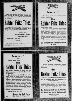 Herner Anzeiger 9 (9.4.1913) 81. Thies-Traueranzeige.png