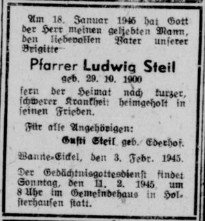 Herner Zeitung 09.02.1945 Ludwig Steil Todesanzeige.jpeg