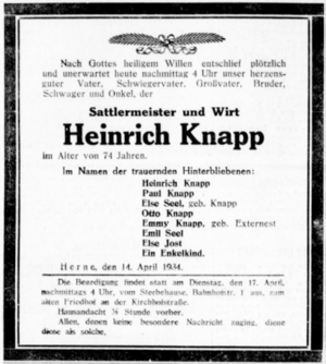 Herner Zeitung 63 (16.4.1934) 88-Knapp-Todesanzeige Herne.png
