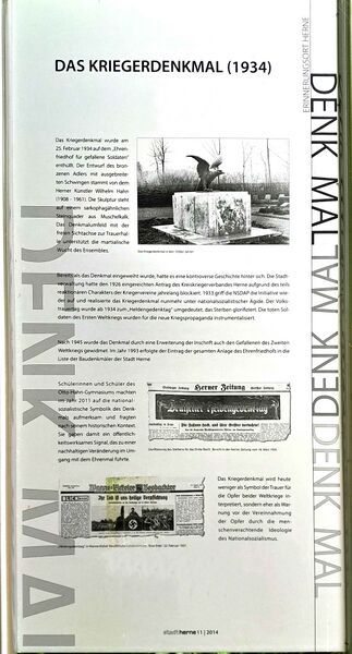 Datei:INFOTAFEL Kriegerdenkmal 1934 Herne.jpg