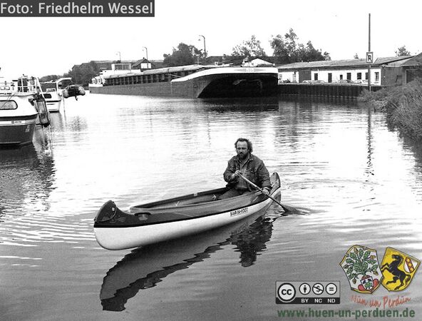 Im alten FdG Hafen im Bereich des Kanuclub-Anlegers (1992)