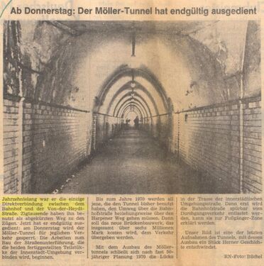 Möllertunnel, Ruhrnachrichten, 04.10.1967