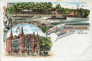 Postkarte Herne Kanalschloss König Ludwig Hafen Sammlung Bernd Ellerbrock vor 1905.jpg
