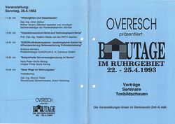Seminarprogramm Teil 1 (Bautage im Ruhrgebiet 1993)[1]
