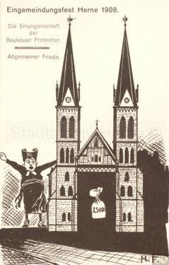 Spottkarte 'Kirchenabfindung'[1]