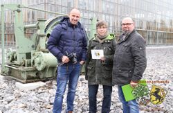 Videodreh zum Video "Platz am Denkmal". Marcus Schubert, Anna-Maria Penitzka, Thorsten Schmidt (v. l.)