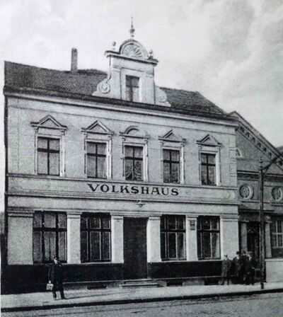 Das Volkshaus kurz nach Eröffnung.