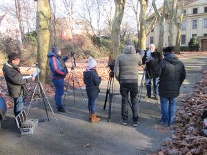 Vor Ort Filmaufnahmen "Friedrich der Große Hauptverwaltung" am 20.01.2019 (v. l. Günther Habijan, Kai Schubert, Emma Schubert, Marcus Schubert, Friedhelm Wessel, Thorsten Schmidt)