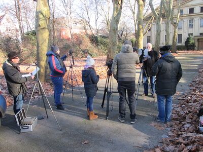Vor Ort Filmaufnahmen "Friedrich der Große Hauptverwaltung" am 20.01.2019 (v. l. Günter Habijan, Kai Schubert, Emma Schubert, Marcus Schubert, Friedhelm Wessel, Thorsten Schmidt) [6]