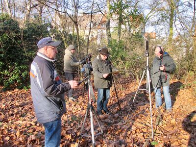 Vor Ort Filmaufnahmen "Friedrich der Große Hauptverwaltung" am 20.01.2019 (v. l. Walter Liedtke, Marcus Schubert, Günter Habijan, Thorsten Schmidt) [6]