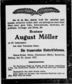 Sterbeanzeige August Möllers
