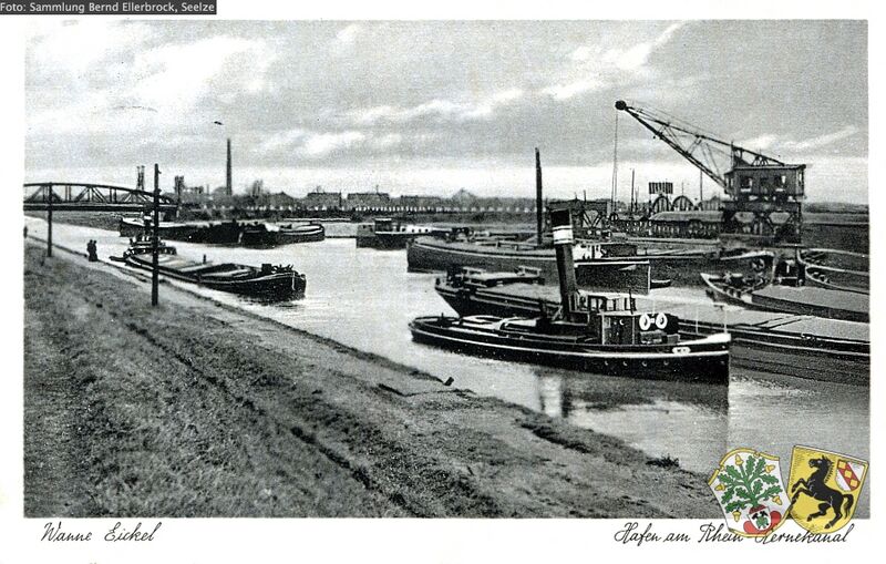 Datei:Wanne Hafen am RHK SW Sammlung Bernd Ellerbrock oJ.jpg